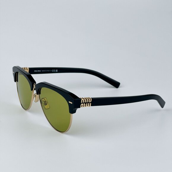 Miu Miu MU09ZS 1AB07O BRAND NEW Sunglasses Black Olive Green Browline Unisex main image 10